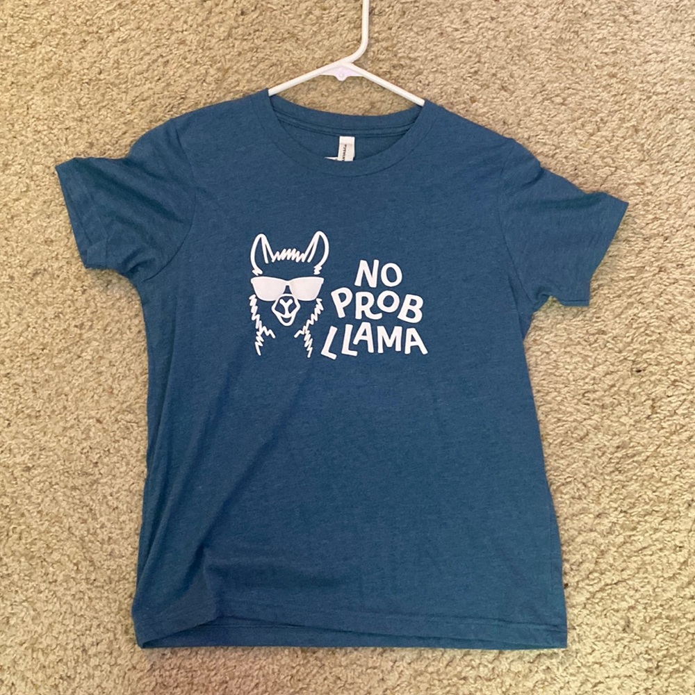 “no prob llama” kids graphic tshirt